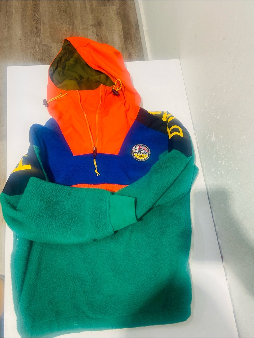 Polo Ralph Lauren Colorblock Fleece Hoodie - Green/Orange/Blue